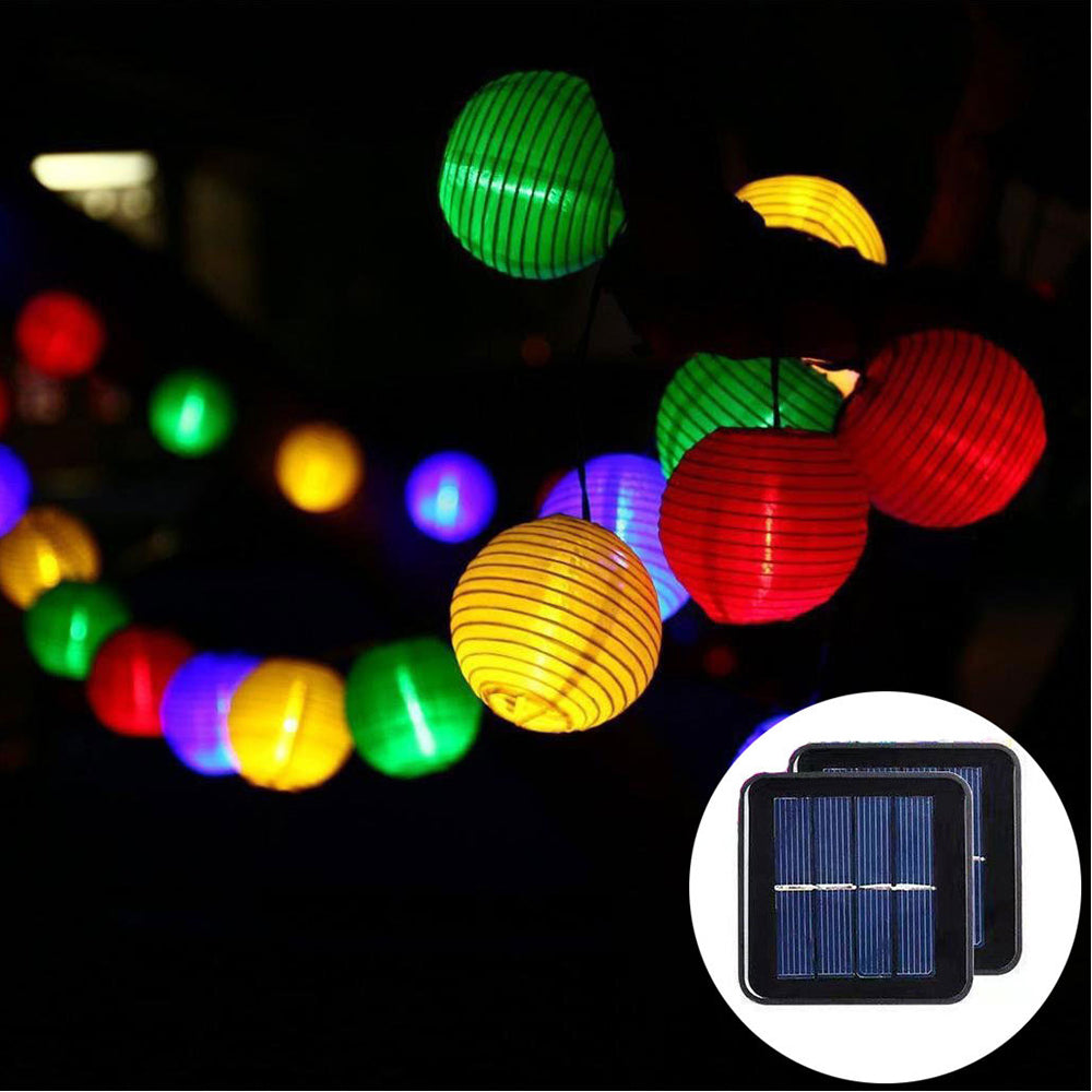 650cm Solar Lights 30 LEDs Lantern Solar String Fairy Lights Outdoor Garden Lights Multicolor