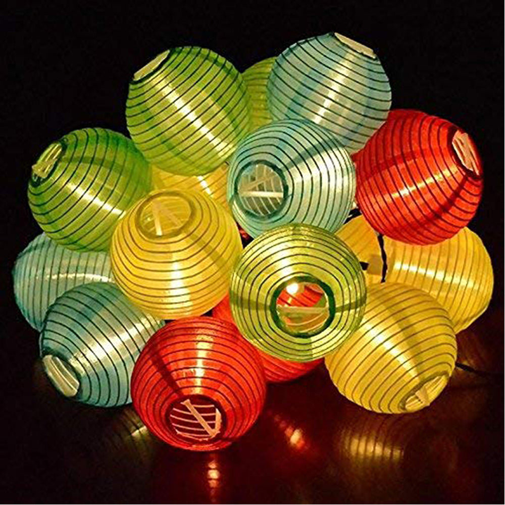 650cm Solar Lights 30 LEDs Lantern Solar String Fairy Lights Outdoor Garden Lights Multicolor