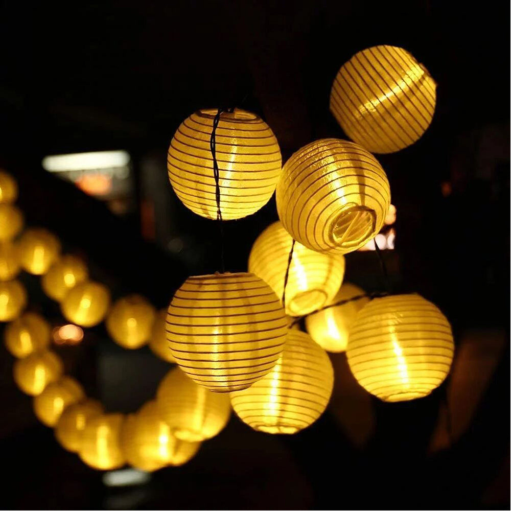 650cm Solar Lights 30 LEDs Lantern Solar String Fairy Lights Outdoor Garden Lights Warm White