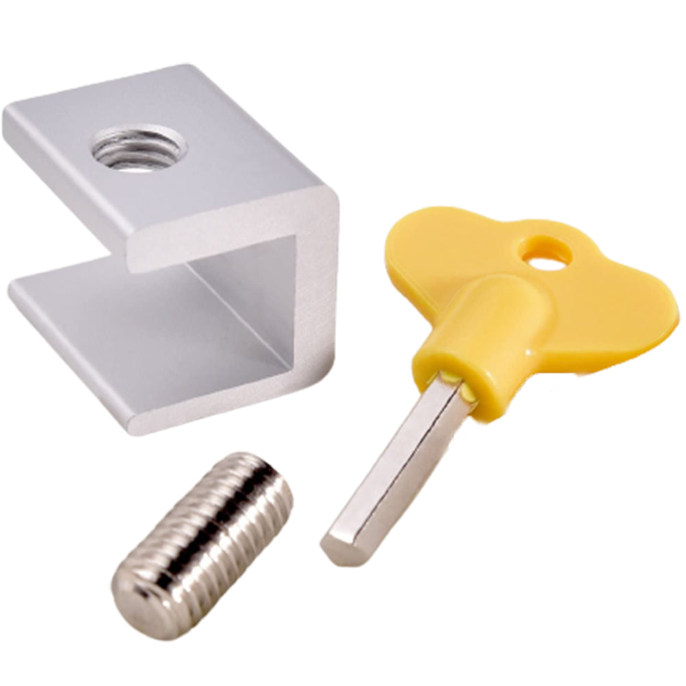 2Pcs Adjustable Sliding Window Door Locks Security Locks with Key