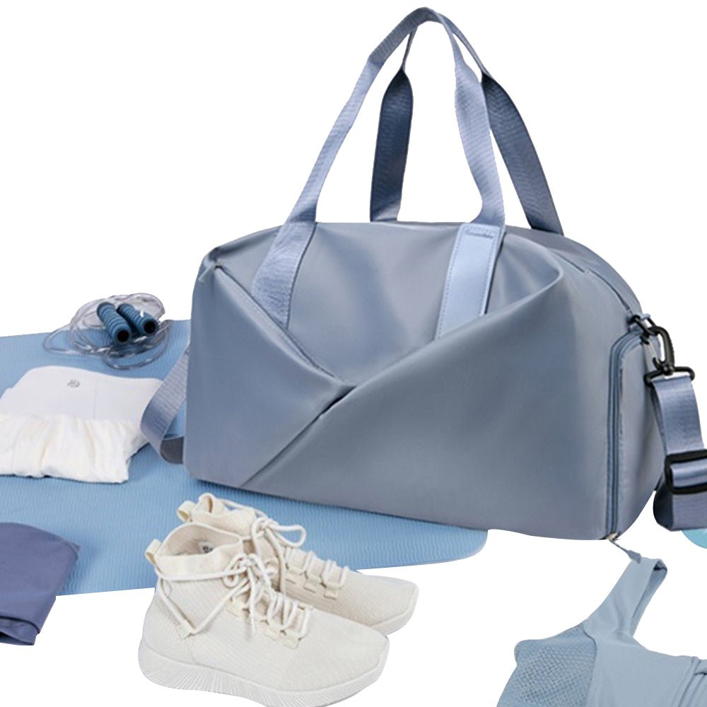 Water Resistant Travel Duffel Bag Gym Bag Blue