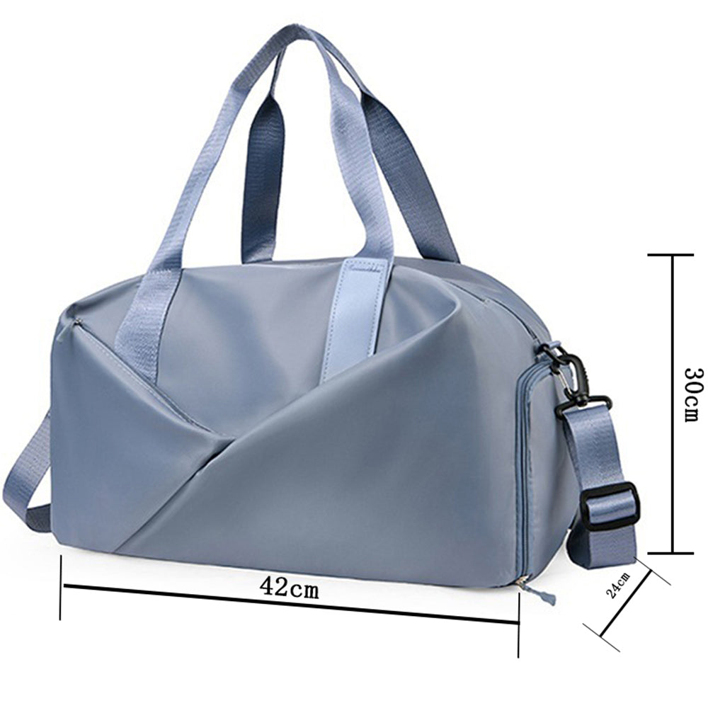 Water Resistant Travel Duffel Bag Gym Bag Blue