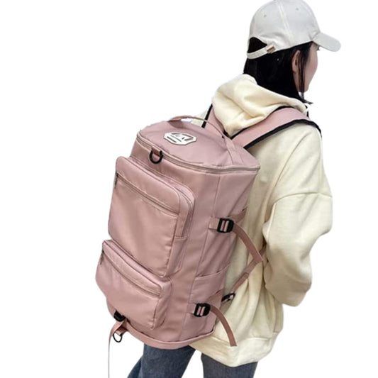 Water Resistant Travel Duffel Backpack Gym Bag Pink