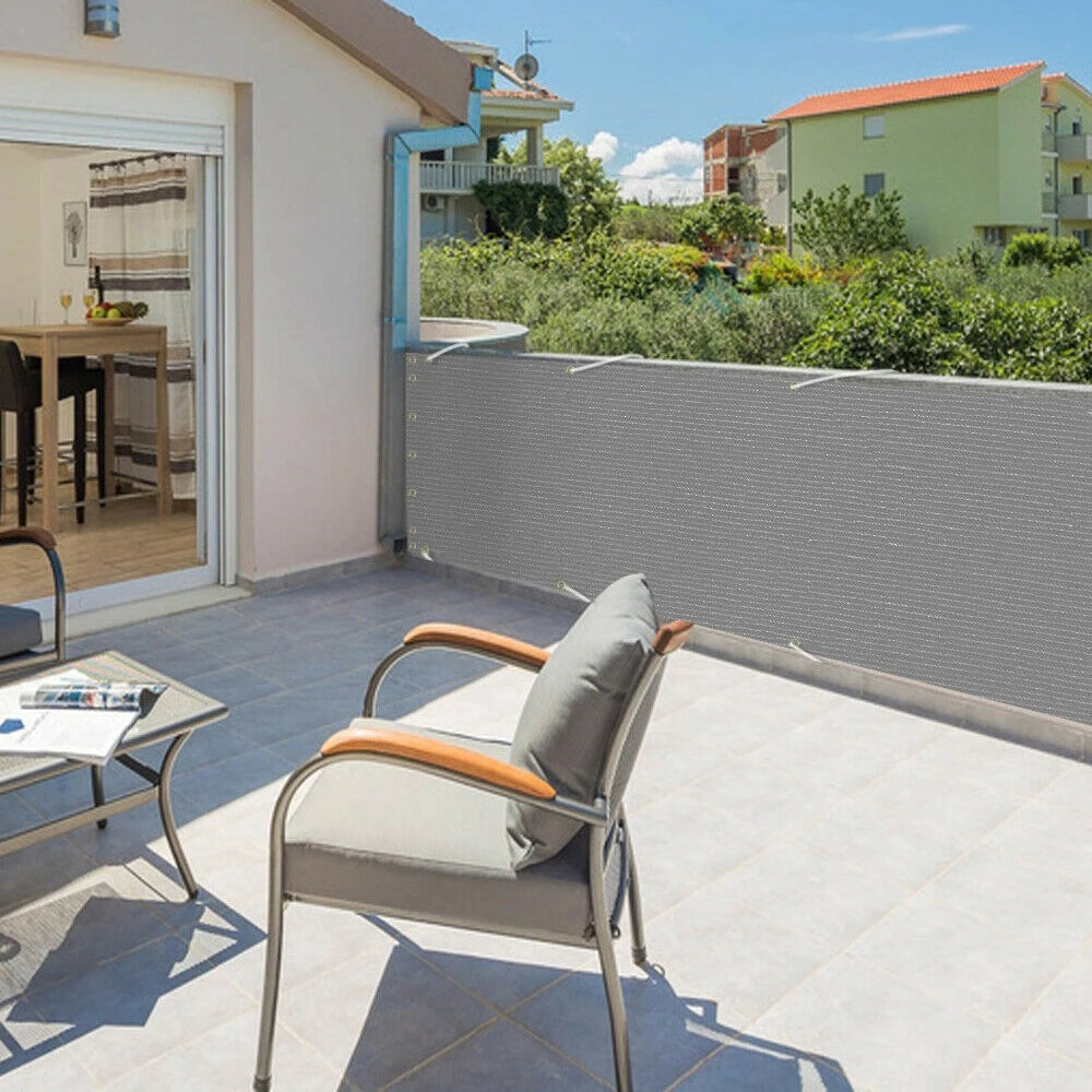 500x90cm Balcony Privacy Screen Fence Cover Grey