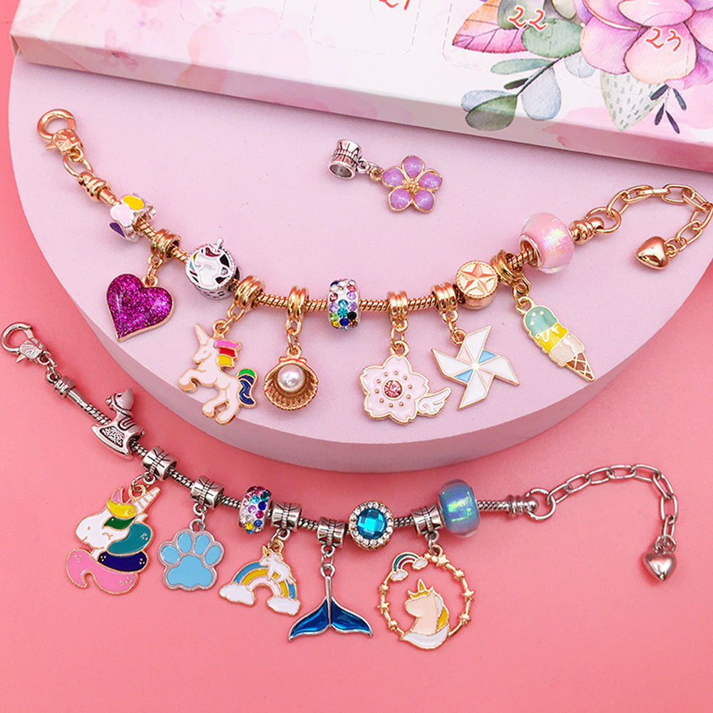 1X Christmas Advent Calendar Charm Bracelet Blind Box