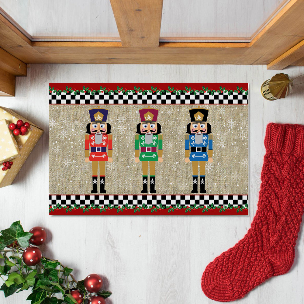 50x80cm Christmas Nutcracker Doormat Xmas Floor Mat Style 1