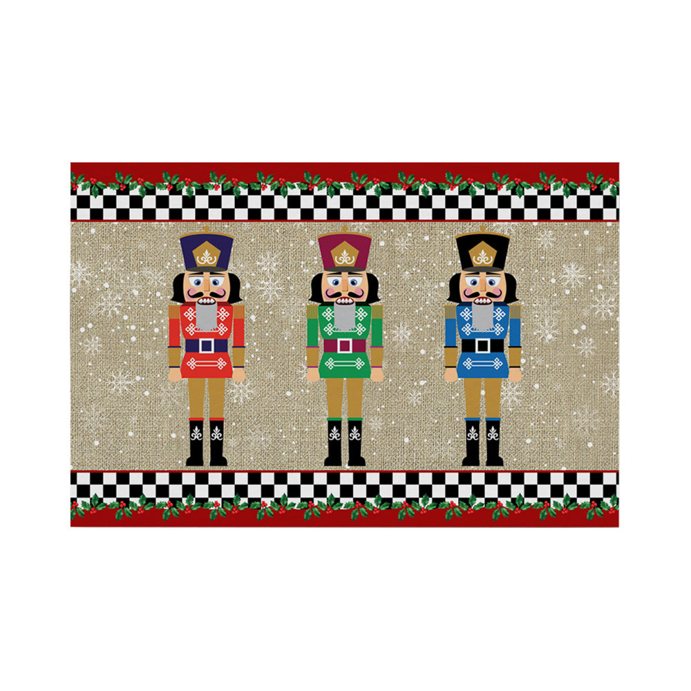 50x80cm Christmas Nutcracker Doormat Xmas Floor Mat Style 1