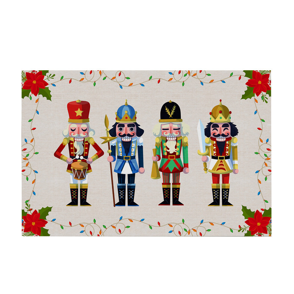 50x80cm Christmas Nutcracker Doormat Xmas Floor Mat Style 4