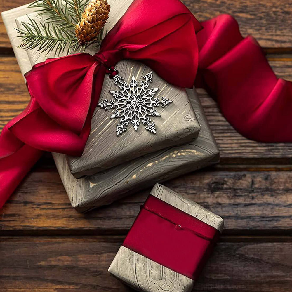 Snowflake Christmas Tree Metal Hanging Pendant Xmas Ornaments