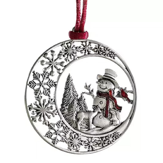 SnowmanChristmas Tree Metal Hanging Pendant Xmas Ornaments