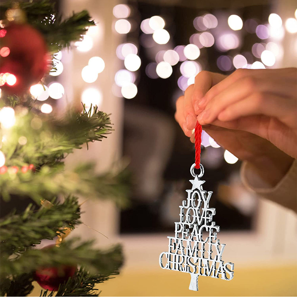 Christmas Tree Metal Hanging Pendant Xmas Ornaments