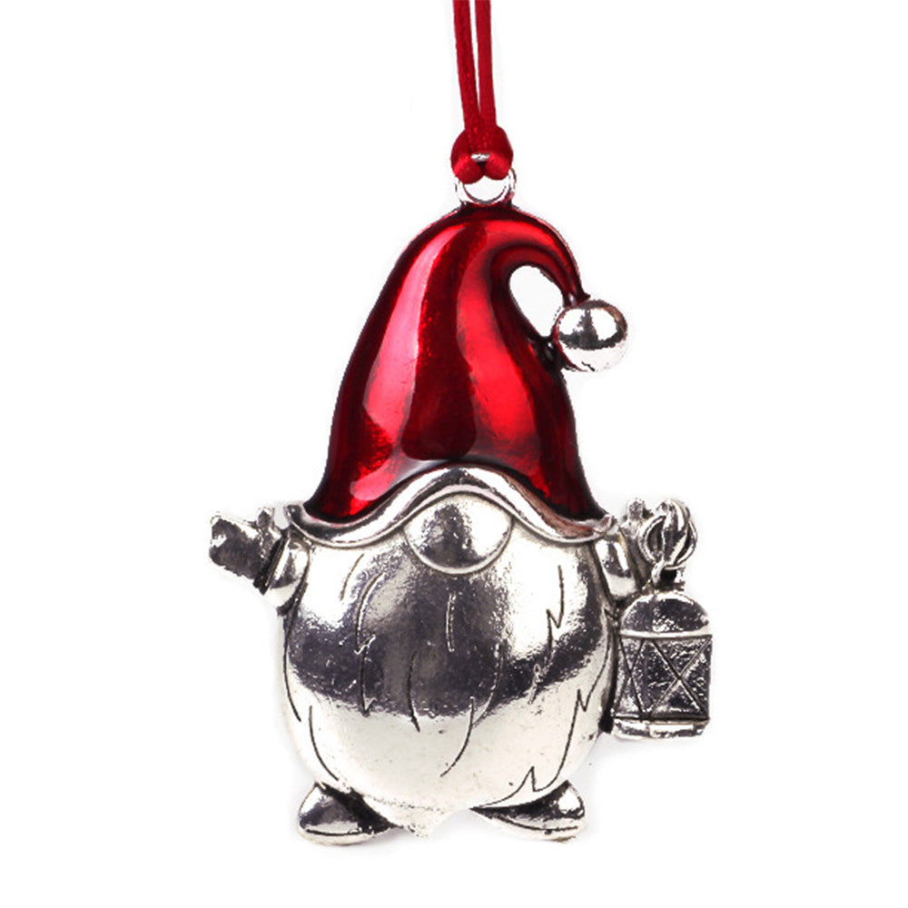Gnome Christmas Tree Metal Hanging Pendant Xmas Ornaments