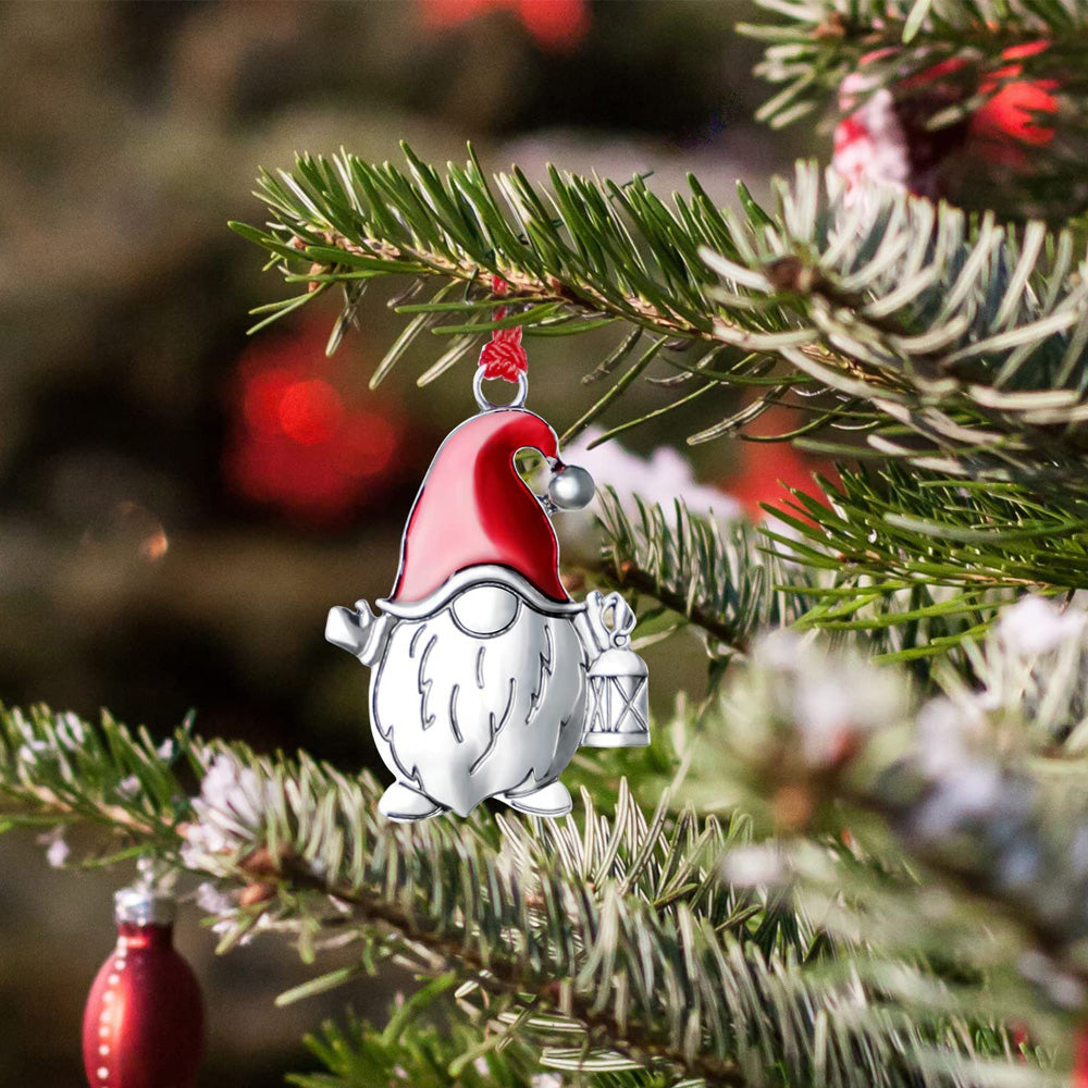 Gnome Christmas Tree Metal Hanging Pendant Xmas Ornaments