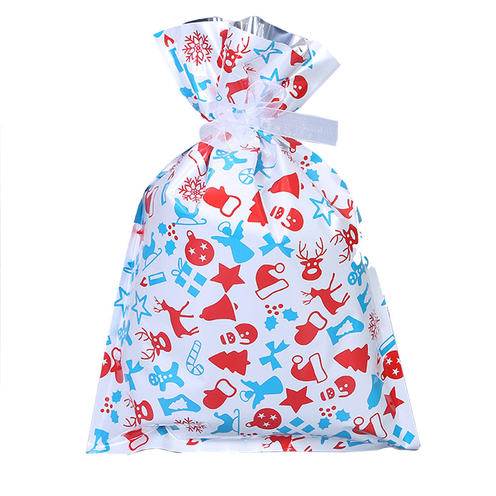 Set of 30Pcs Christmas Candy Bag Cookie Wrapping Pouch with Labels