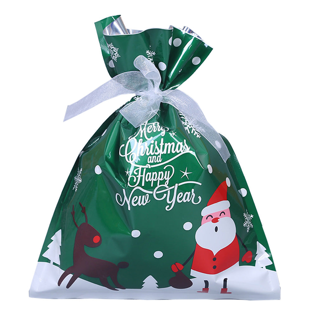 Set of 30Pcs Christmas Candy Bag Cookie Wrapping Pouch with Labels