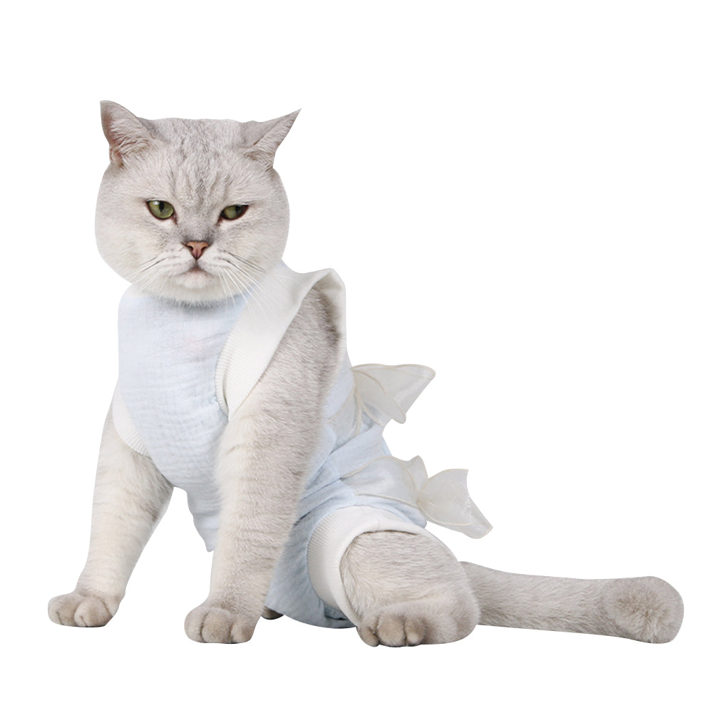 Pet Cat Surgery Recovery Suit for Abdominal Wounds or Skin Disorders Large Size
