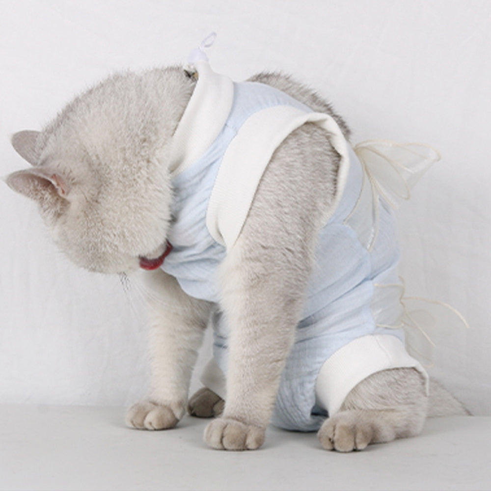 Pet Cat Surgery Recovery Suit for Abdominal Wounds or Skin Disorders Large Size
