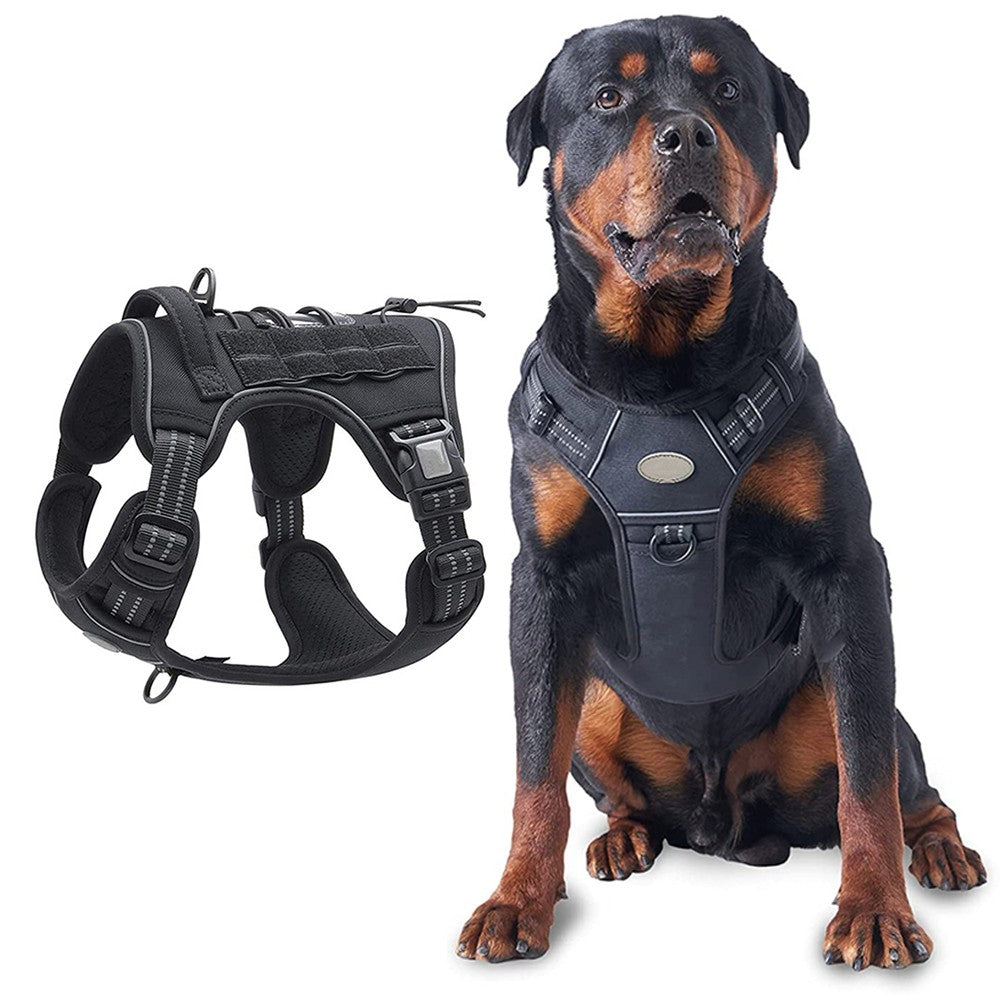 No Pull Reflective Pet Dog Harness Pet Vest Black S Size