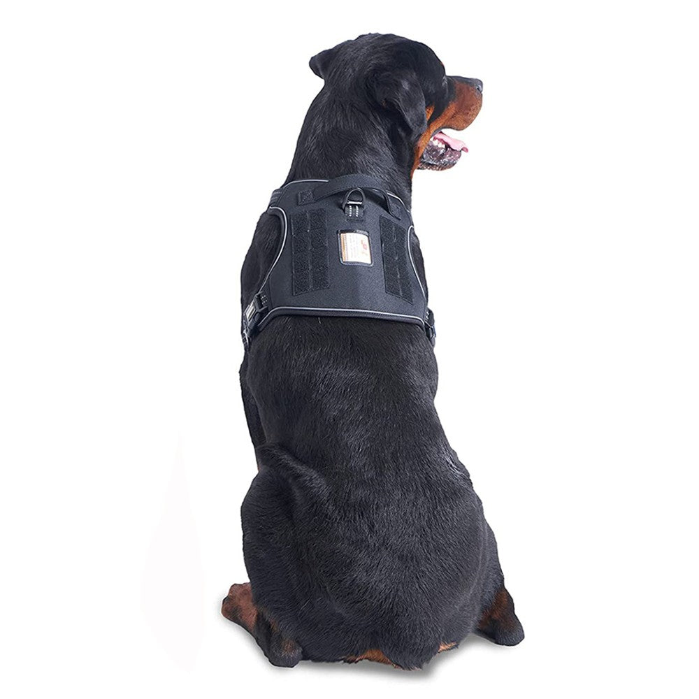 No Pull Reflective Pet Dog Harness Pet Vest Black L Size
