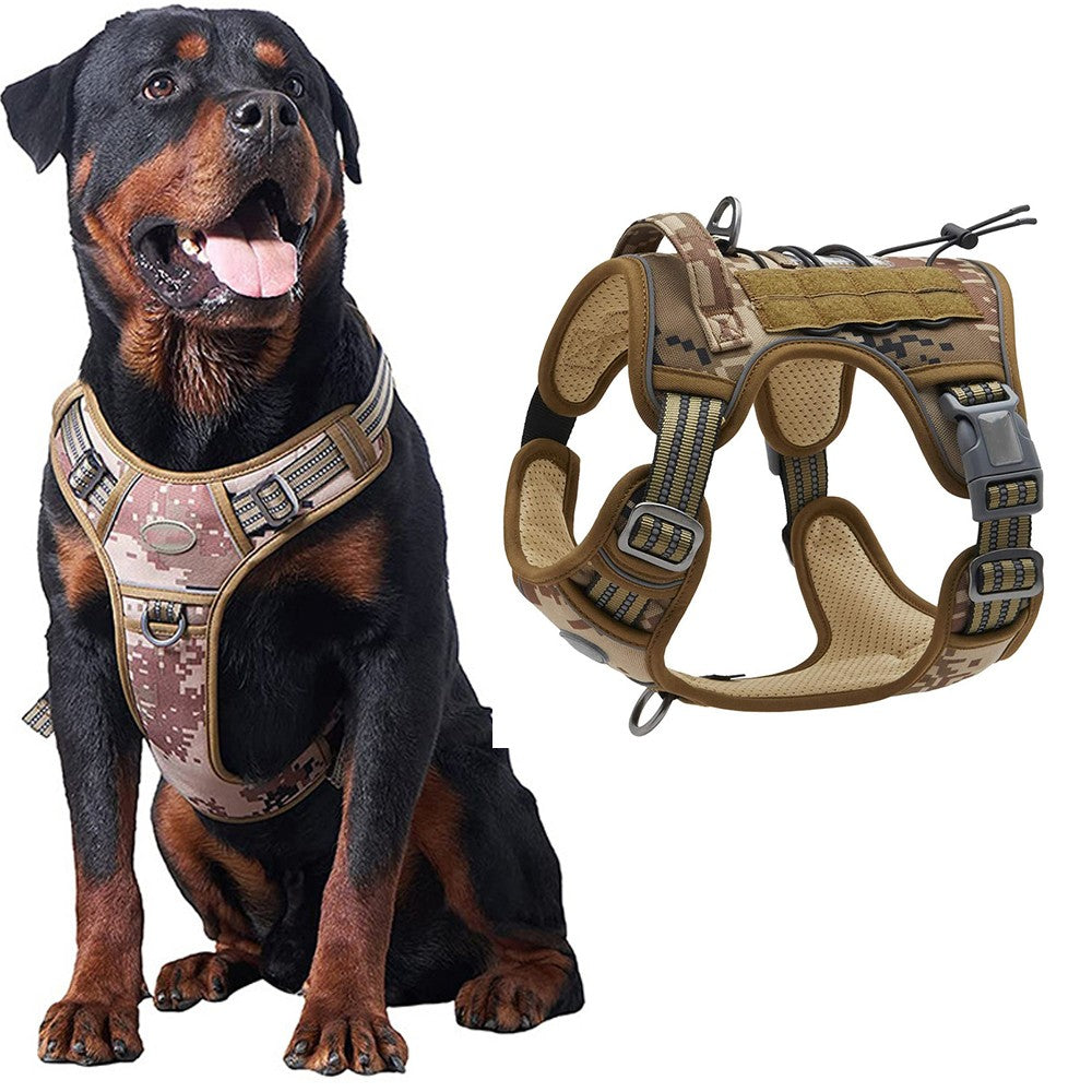 No Pull Reflective Pet Dog Harness Pet Vest Camo L Size