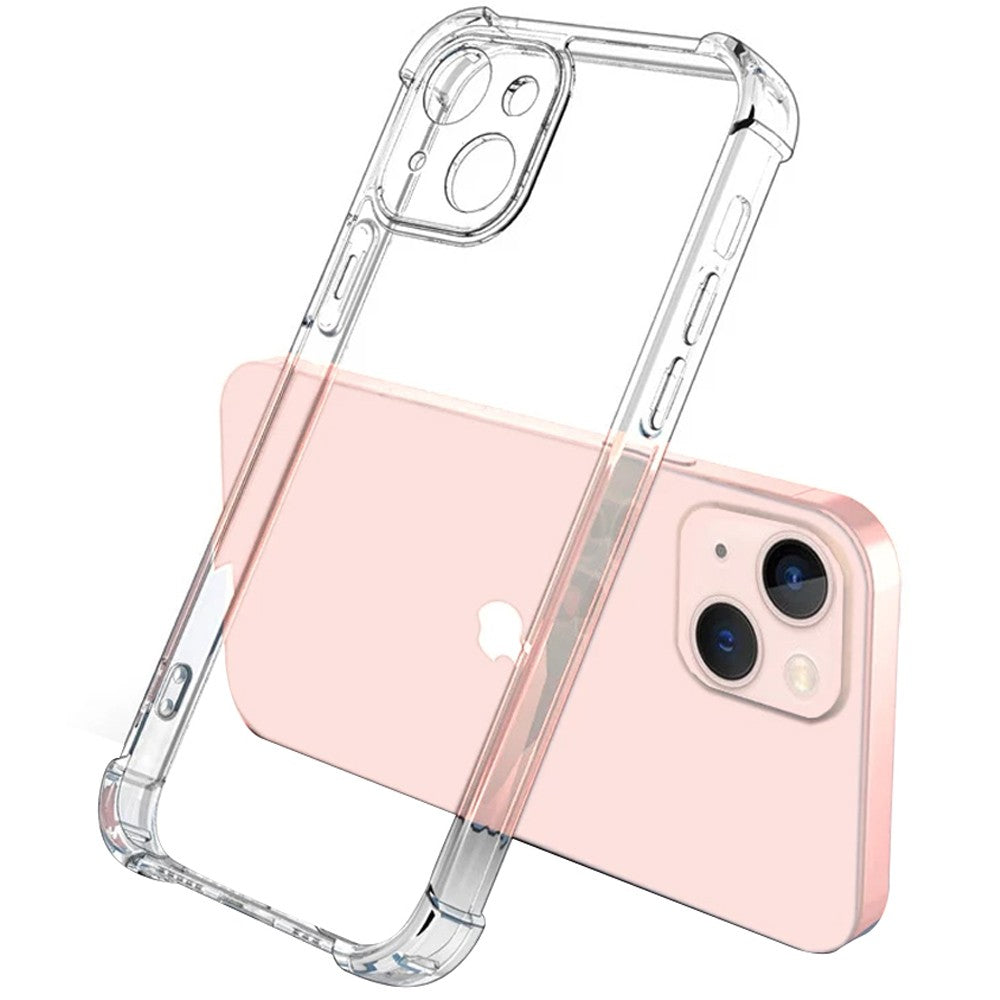 Clear Shockproof Phone Case with 2 Screen Protector Film for iPhone 14 Plus