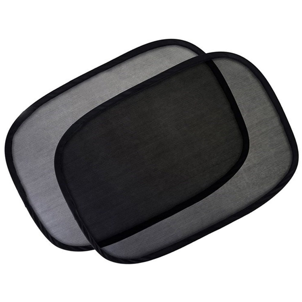 2Pcs Car Side Window Sun Sunshade Cover Clear Black