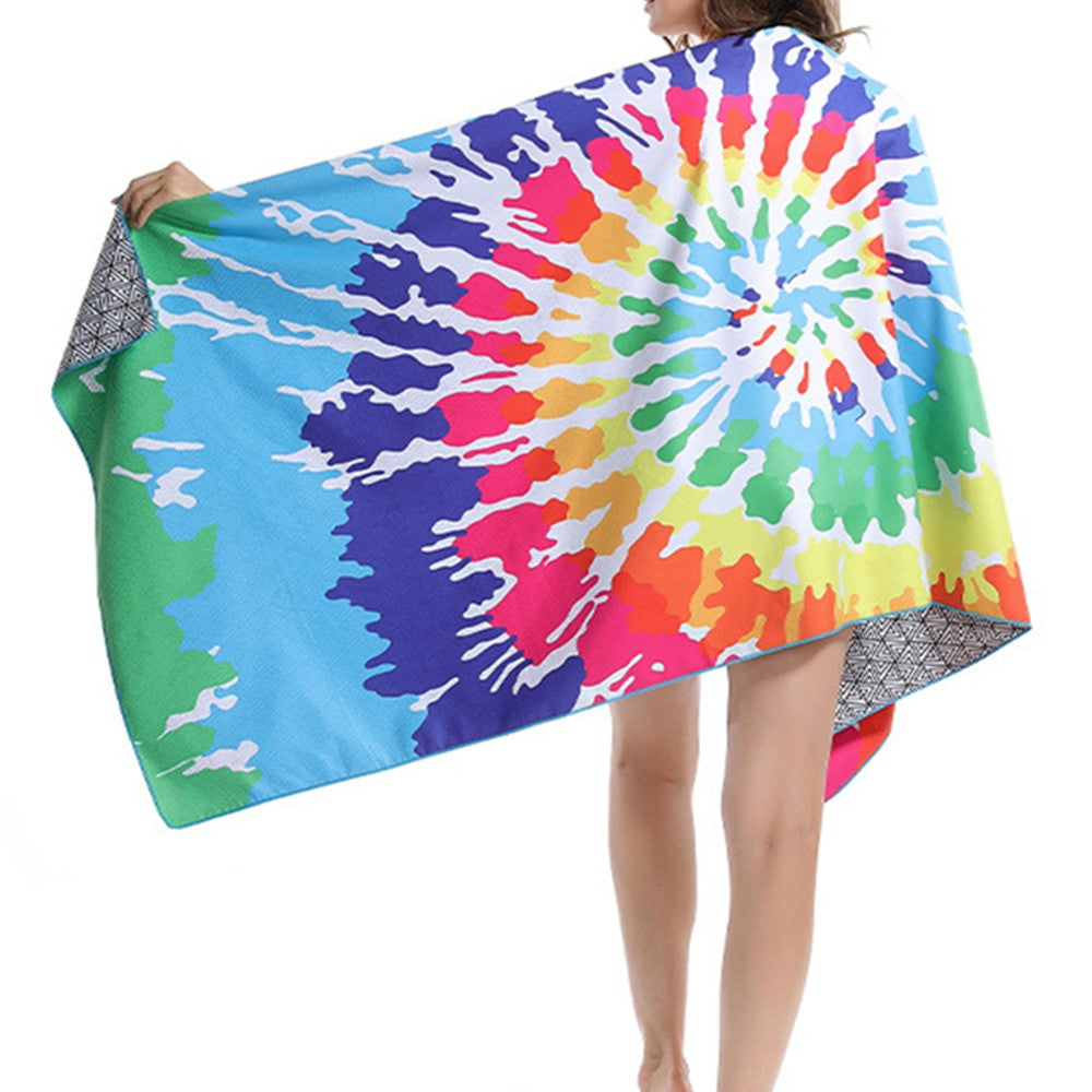 180x80cm Rainbow Printed Beach Towel Microfiber Quick Dry Absorbent Towel