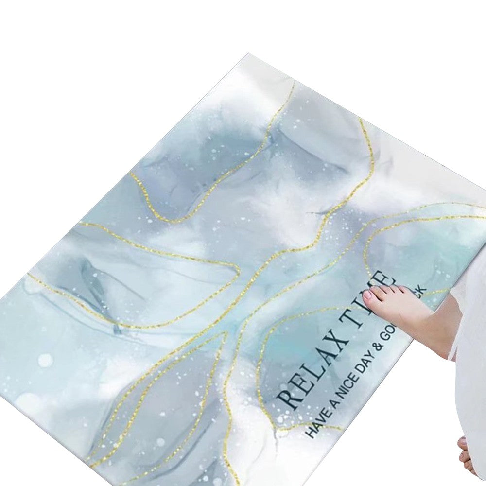 50x80cm Bathroom Floor Mat Absorbent Quick Drying Mat Anti Slip Mat Green