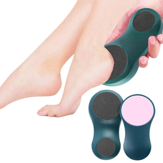 2Pcs Double Headed Manual Sandpaper Foot File Foot Callus Removal Tool Green