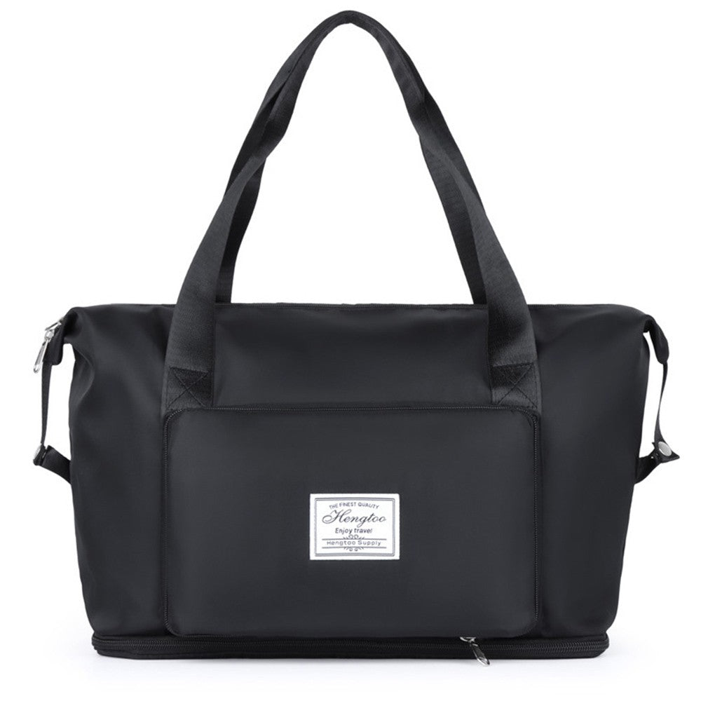 Portable Collapsible Duffel Bag Travel Bag Water Resistant Toiletry Bag Black