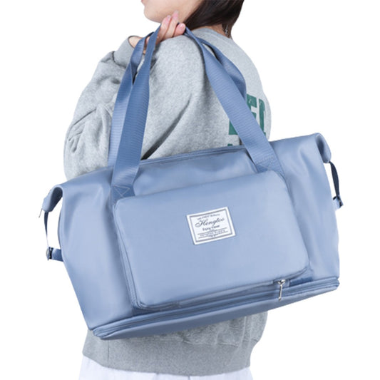 Portable Collapsible Duffel Bag Travel Bag Water Resistant Toiletry Bag Blue