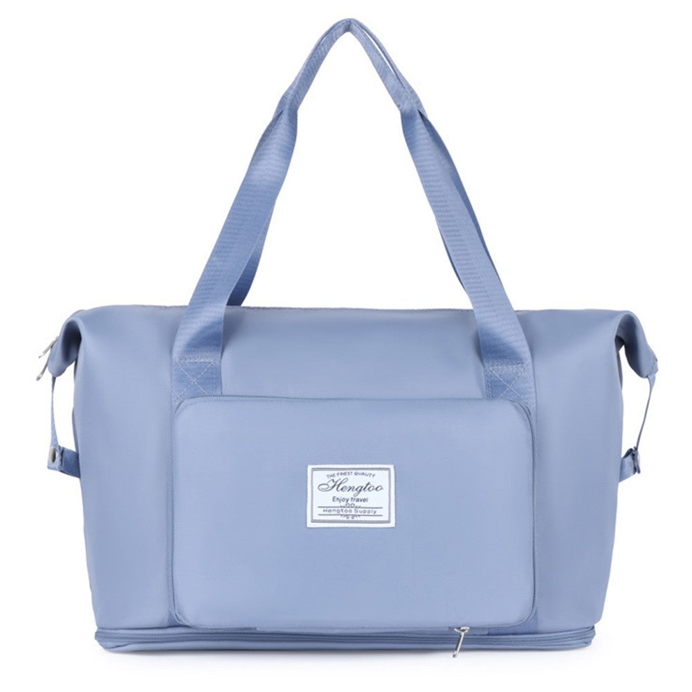 Portable Collapsible Duffel Bag Travel Bag Water Resistant Toiletry Bag Blue