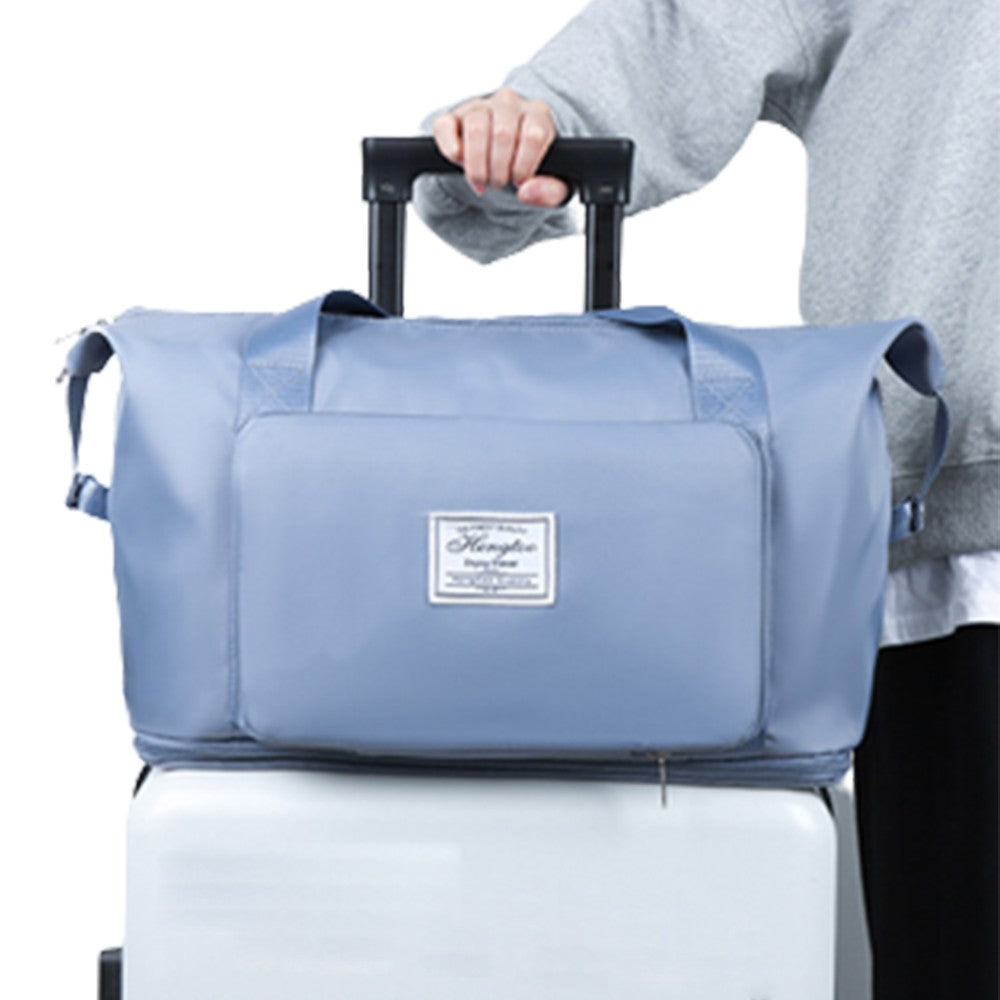 Portable Collapsible Duffel Bag Travel Bag Water Resistant Toiletry Bag Blue