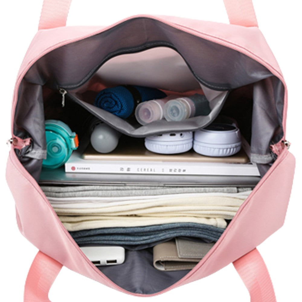 Travel Bag Shoulder Bag Duffel Bag Water Resistant Toiletry Bag Pink