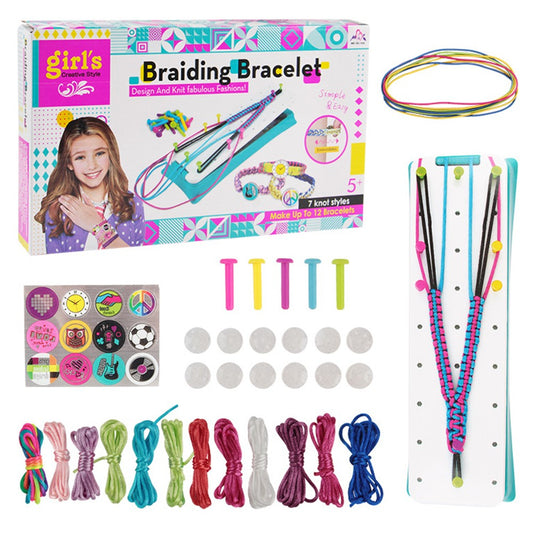 Girls DIY Braiding Bracelet Set Charm Bracelet Making Kit Jewellery Making Kit