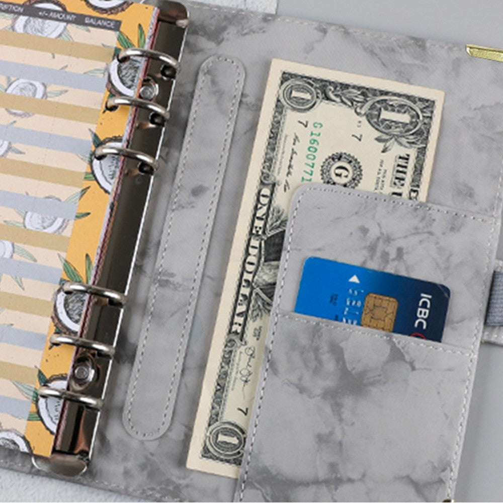 A6 Budget Binder Cash Planner System Organizer with Budget Money Envelopes Grey