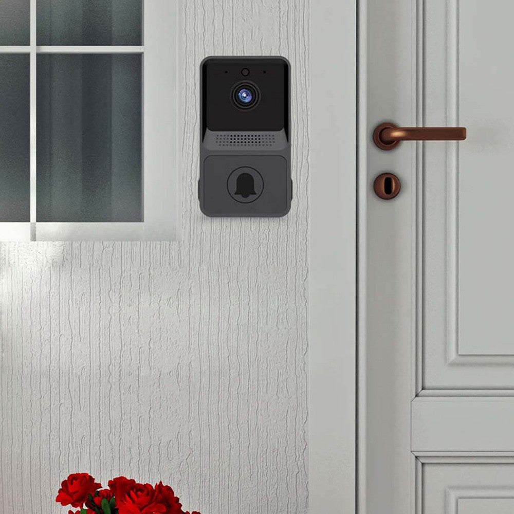 Wireless Doorbell WiFi Night Vision Safety Doorbell with Dingdong Machine Black