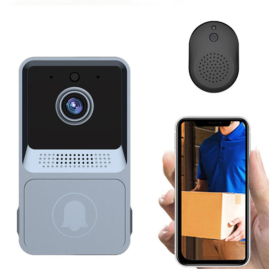 Wireless Doorbell WiFi Night Vision Safety Doorbell with Dingdong Machine Grey