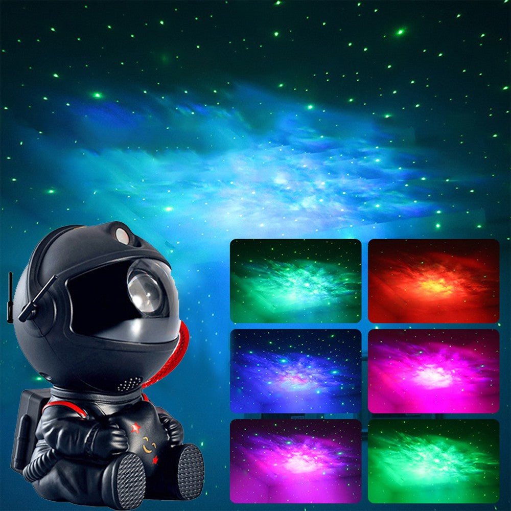 Astronaut Starry Galaxy Projector Night Light with Remote Control Star Black