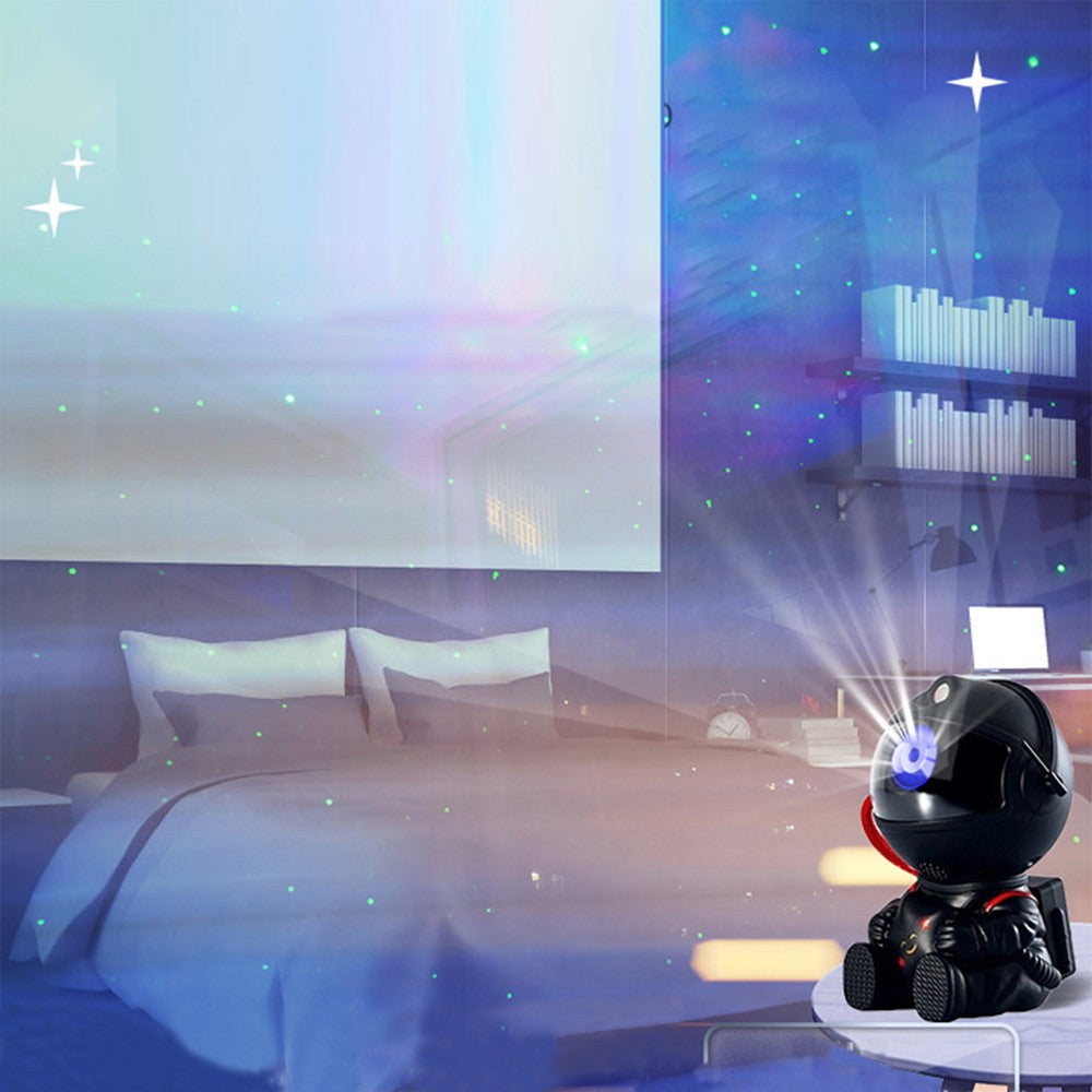 Astronaut Starry Galaxy Projector Night Light with Remote Control Star Black