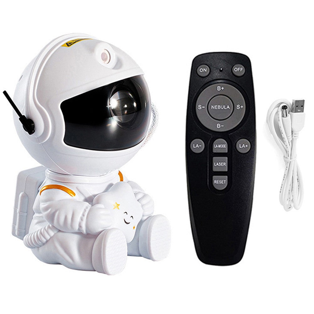 Astronaut Starry Galaxy Projector Night Light with Remote Control Star White