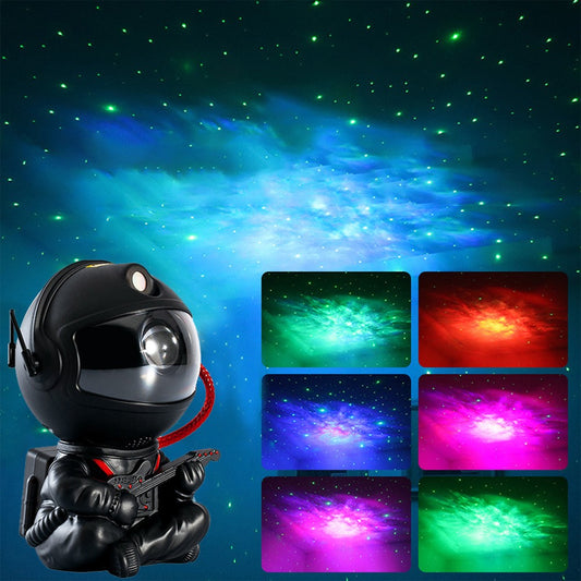 Astronaut Starry Galaxy Projector Night Light with Remote Control Guitar Black