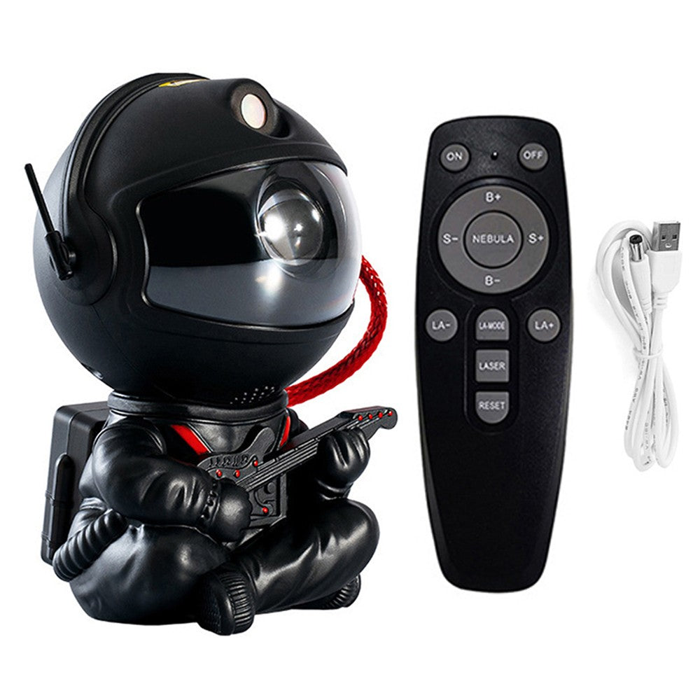 Astronaut Starry Galaxy Projector Night Light with Remote Control Guitar Black