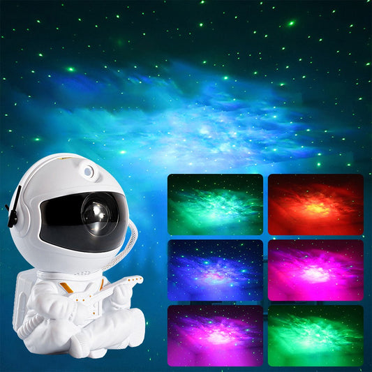 Astronaut Starry Galaxy Projector Night Light with Remote Control Guitar White