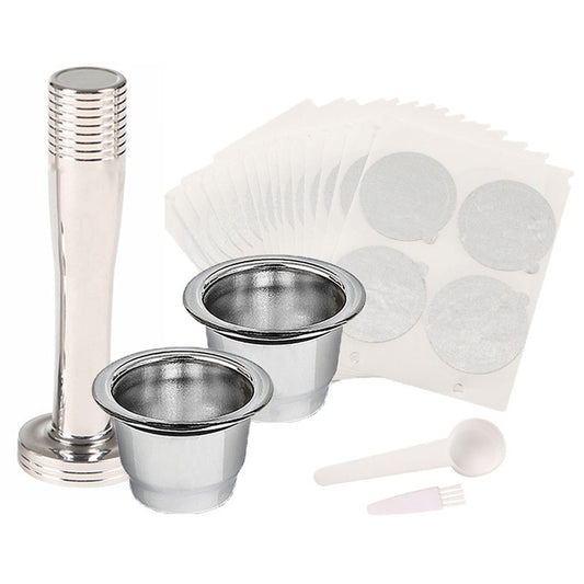 Reusable Stainless Steel Refillable Coffee Pod Filters Compatible with Nespresso