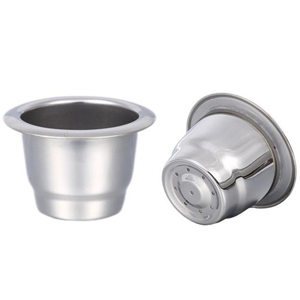 Reusable Stainless Steel Refillable Coffee Pod Filters Compatible with Nespresso
