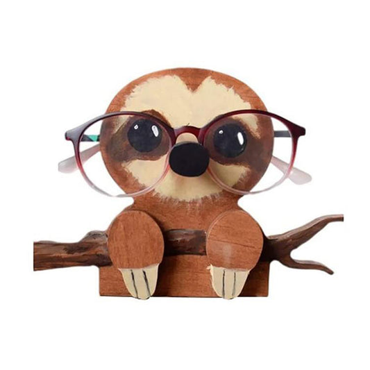 Wooden Eyeglasses Holder Sloth Design Eyes Glasses Display Stand Home Decor