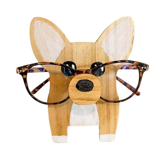 Wooden Eyeglasses Holder Corgi Design Eyes Glasses Display Stand Home Decor