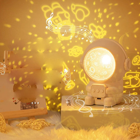 Astronaut Starry Projector Lamp Night Light Bedside Table Lamp with 9 Music