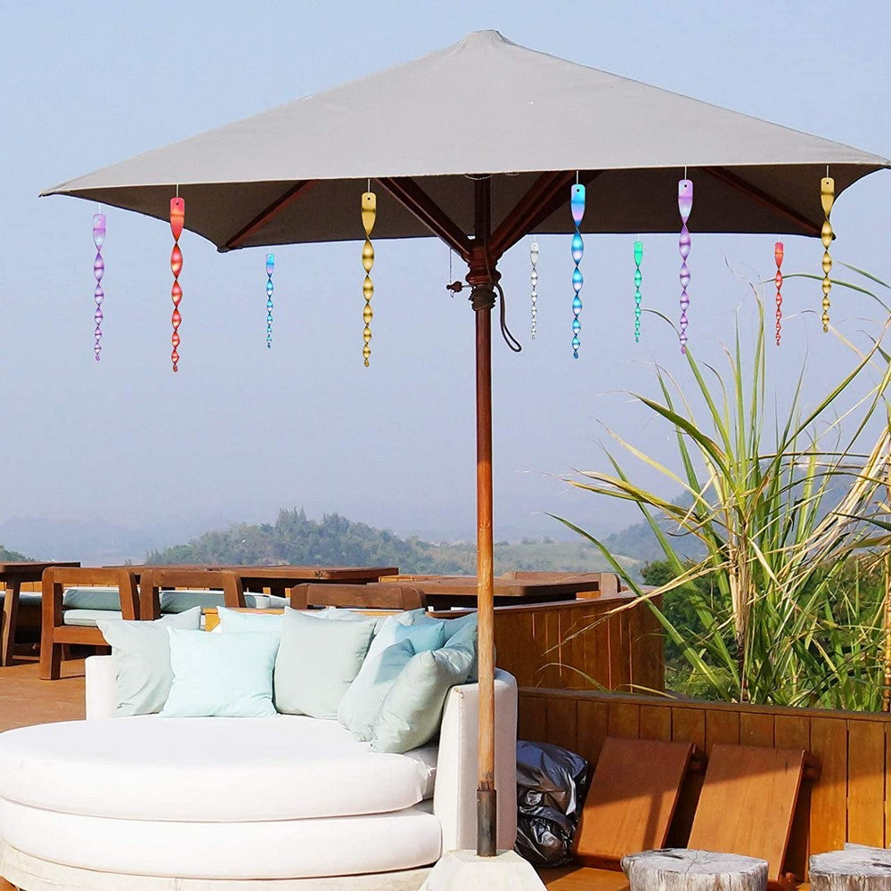 12Pcs Reflective Bird Repellent Bird Scare Rods Garden Hanging Decor Mixer Color